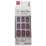 Daiso Nail tips (hand, silverstone lavender pink)